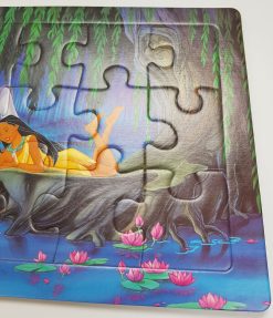 Disney Store Pocahontas & John Smith River Scene Chunky 15 Piece Jigsaw Puzzle