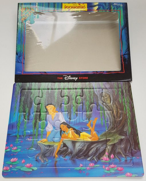 Disney Store Pocahontas & John Smith River Scene Chunky 15 Piece Jigsaw Puzzle