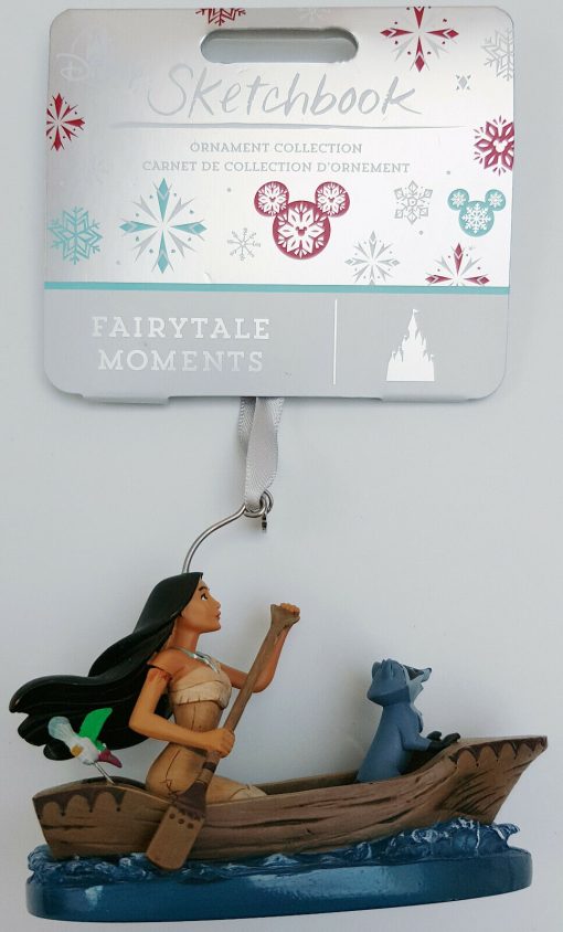 Disney Store Pocahontas & Meeko Boat Christmas Tree Hanging Decoration