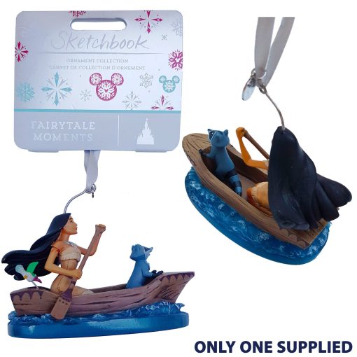 Disney Store Pocahontas & Meeko Boat Christmas Tree Hanging Decoration