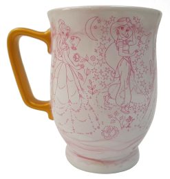 Disney Store Princess Pink Sketch Drawings Mug