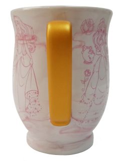 Disney Store Princess Pink Sketch Drawings Mug