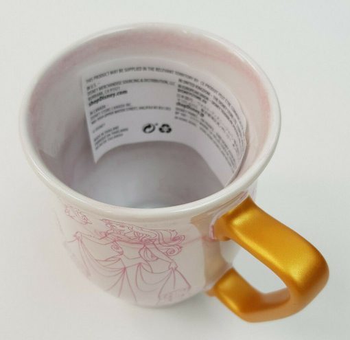 Disney Store Princess Pink Sketch Drawings Mug