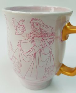 Disney Store Princess Pink Sketch Drawings Mug