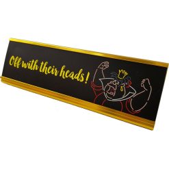 Disney Store Queen Of Hearts Off With Their Heads Desk Name Plate