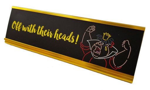 Disney Store Queen Of Hearts Off With Their Heads Desk Name Plate