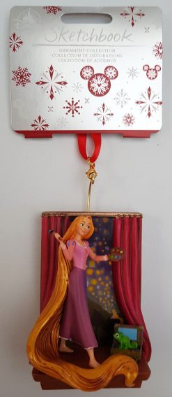 Disney Store Rapunzel & Pascal Sketchbook Christmas Tree Decoration