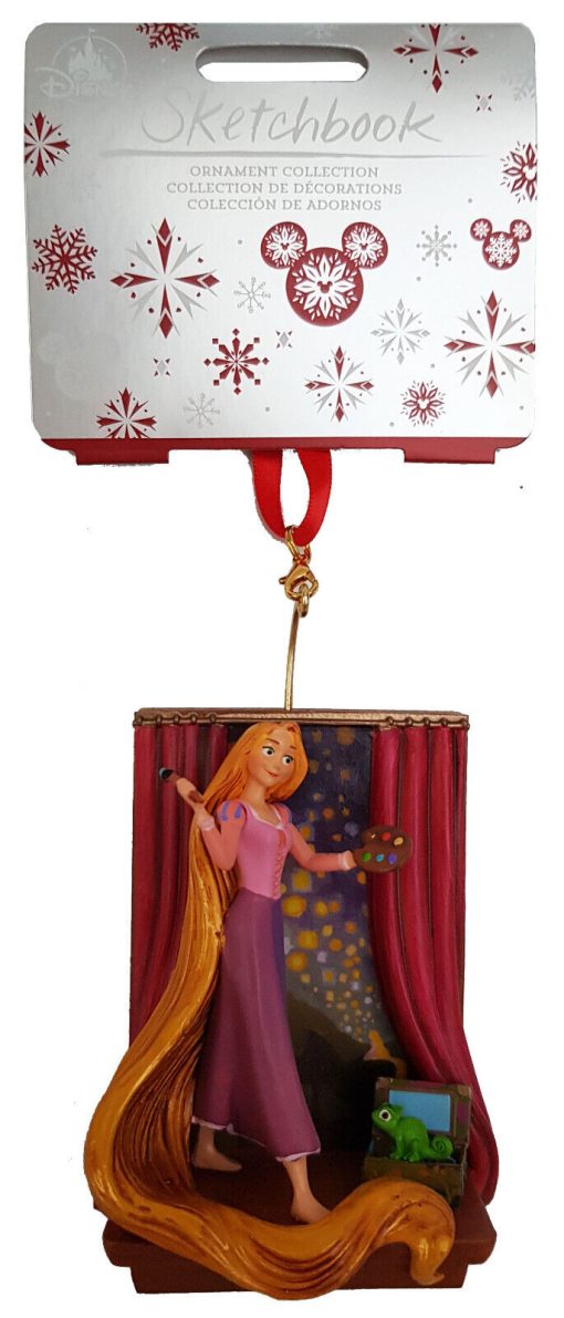 Disney Store Rapunzel & Pascal Sketchbook Christmas Tree Decoration