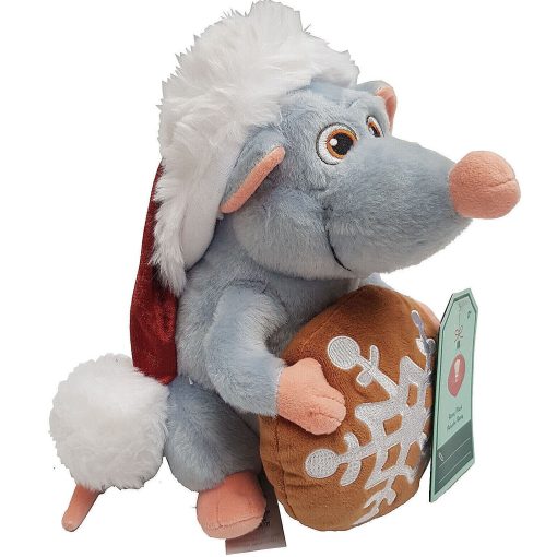 Disney Store Ratatouille Remy In Santa Hat With Cookie Christmas Plush Cuddly Soft Toy