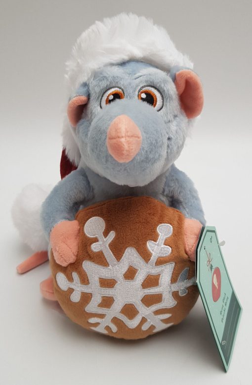 Disney Store Ratatouille Remy In Santa Hat With Cookie Christmas Plush Cuddly Soft Toy