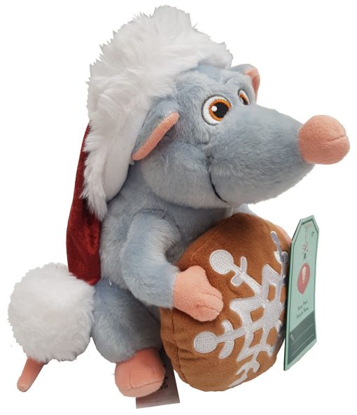 Disney Store Ratatouille Remy In Santa Hat With Cookie Christmas Plush Cuddly Soft Toy