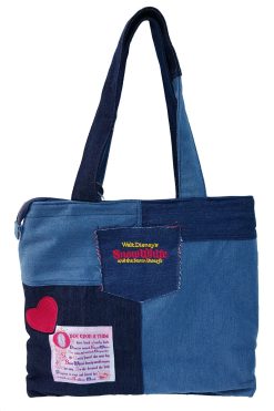 Disney Store Snow White Denim Handbag Shopper Tote Shoulder Bag