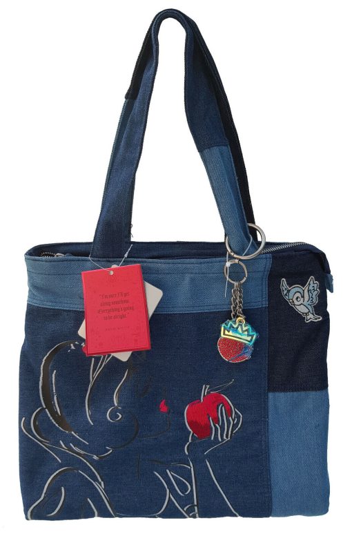 Disney Store Snow White Denim Handbag Shopper Tote Shoulder Bag