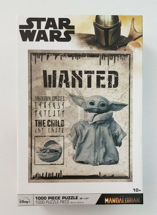 Disney Store Star Wars The Mandalorian Grogu Wanted Poster 1000 Piece Jigsaw Puzzle