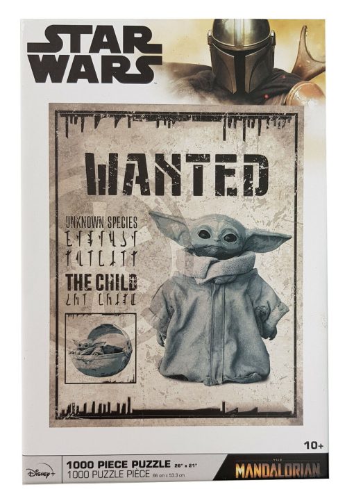 Disney Store Star Wars The Mandalorian Grogu Wanted Poster 1000 Piece Jigsaw Puzzle