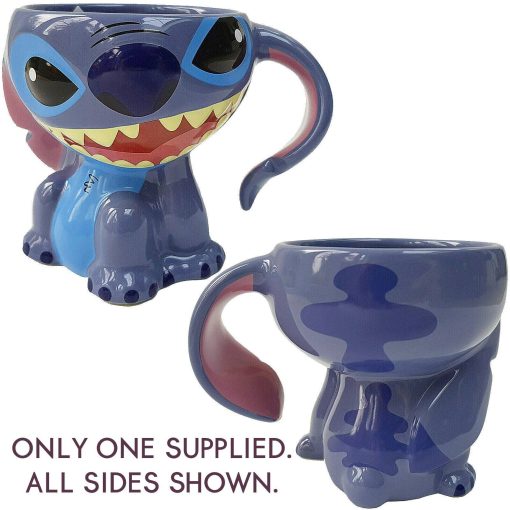 Disney Store Stitch Shaped Mug With Ear Handle