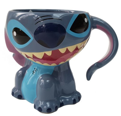 Disney Store Stitch Shaped Mug With Ear Handle