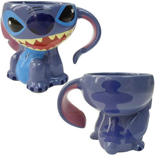 Disney Store Stitch Shaped Mug With Ear Handle