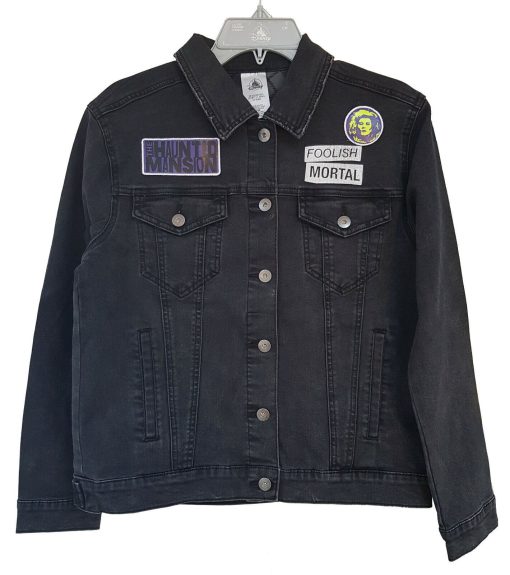 Disney Store The Haunted Mansion Madame Leota Denim Jacket Black Adults