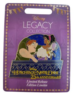 Disney Store The Hunchback Of Notre Dame 25th Anniversary Pin Trading Badge