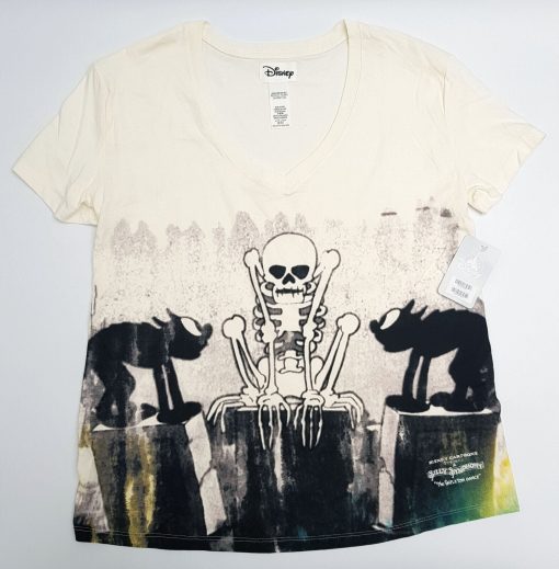 Disney Store The Skeleton Dance Silly Symphony Ladies T-Shirt XL X-Large