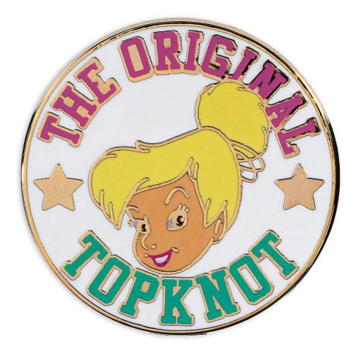 Disney Store Tinkerbell Original Topknot Pin Trading Badge In Glass Bottle