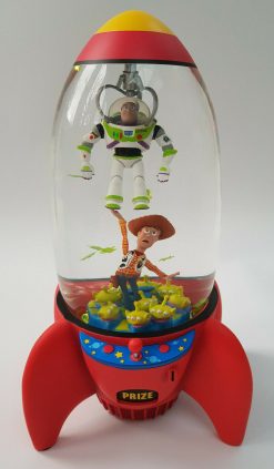 Disney Store Toy Story 25th Anniversary Pizza Planet Rocket Snow Globe