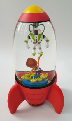 Disney Store Toy Story 25th Anniversary Pizza Planet Rocket Snow Globe