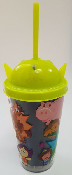 Disney Store Toy Story Alien Plastic Light Up Travel Mug & Straw