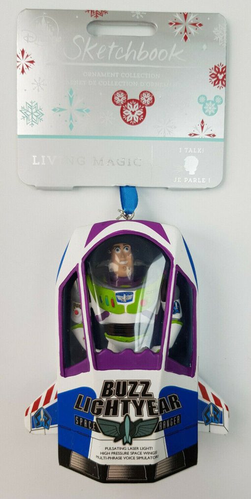 Disney Store Toy Story Buzz Lightyear Box Talking Christmas Tree Decoration