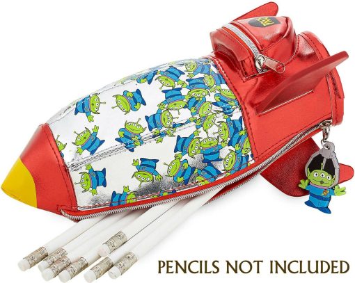 Disney Store Toy Story Pizza Planet Rocket & Aliens Pencil Case