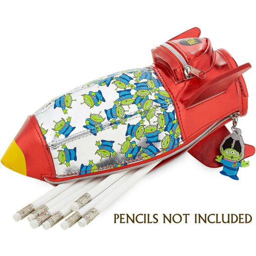 Disney Store Toy Story Pizza Planet Rocket & Aliens Pencil Case