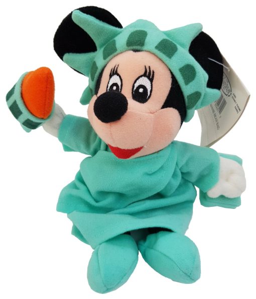 Disney Store Vintage Minnie Mouse Lady Liberty Beanie Bean Bag Plush