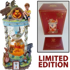 Disney Store Winnie The Pooh 55th Anniversary Limited Edition Hour Glass Snow Globe