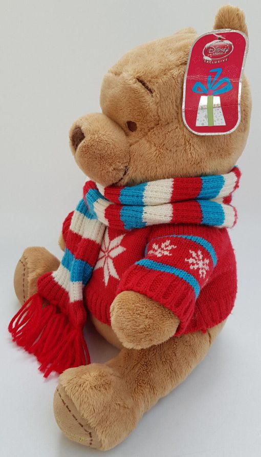 Disney Store Winnie The Pooh Christmas Jumper 2008 Plush Cuddly Soft Toy