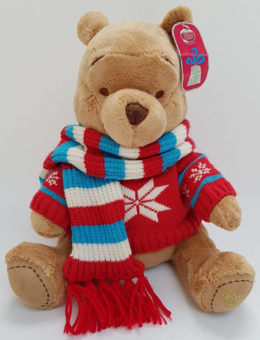 Disney Store Winnie The Pooh Christmas Jumper 2008 Plush Cuddly Soft Toy