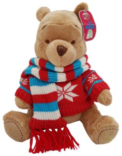 Disney Store Winnie The Pooh Christmas Jumper 2008 Plush Cuddly Soft Toy