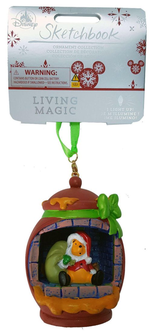 Disney Store Winnie The Pooh Light Up Fireplace Christmas Tree Decoration