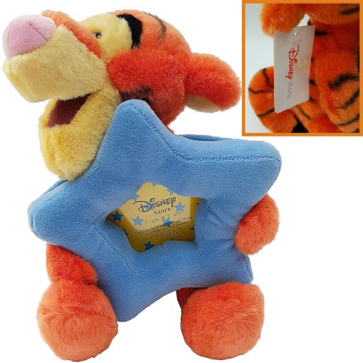 Disney Store Winnie The Pooh Tigger Star Shaped Plush Photo Frame