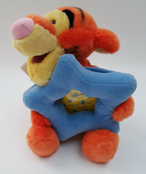 Disney Store Winnie The Pooh Tigger Star Shaped Plush Photo Frame