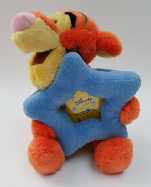 Disney Store Winnie The Pooh Tigger Star Shaped Plush Photo Frame