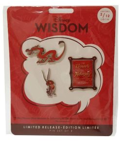 Disney Store Wisdom Mulan Mushu Limited Edition Pin Badge Set