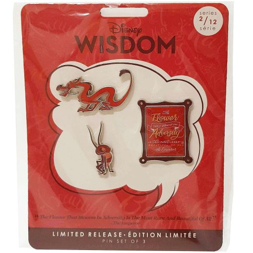 Disney Store Wisdom Mulan Mushu Limited Edition Pin Badge Set