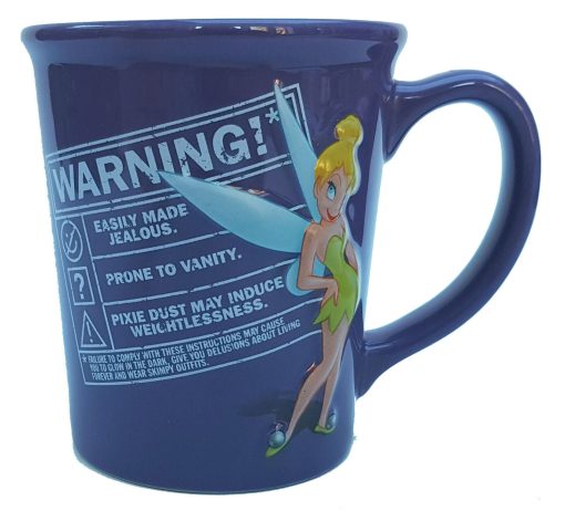 Disney Tinker Bell Warning Sign Purple Mug