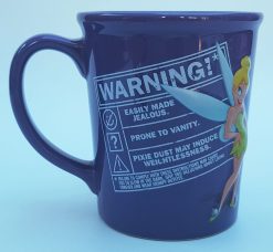 Disney Tinker Bell Warning Sign Purple Mug