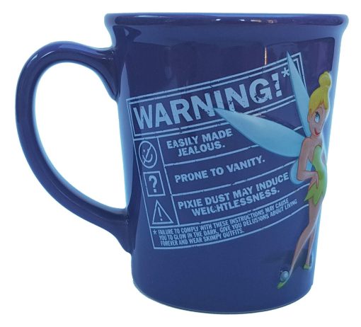 Disney Tinker Bell Warning Sign Purple Mug