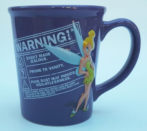 Disney Tinker Bell Warning Sign Purple Mug