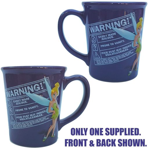 Disney Tinker Bell Warning Sign Purple Mug