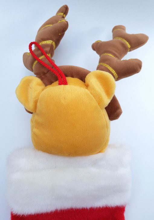 Disney Winnie The Pooh With Antlers Christmas Stocking Present Sack