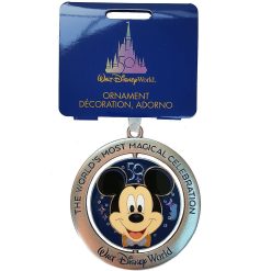 Disney World 50th Anniversary Mickey Mouse Spinning Christmas Tree Decoration